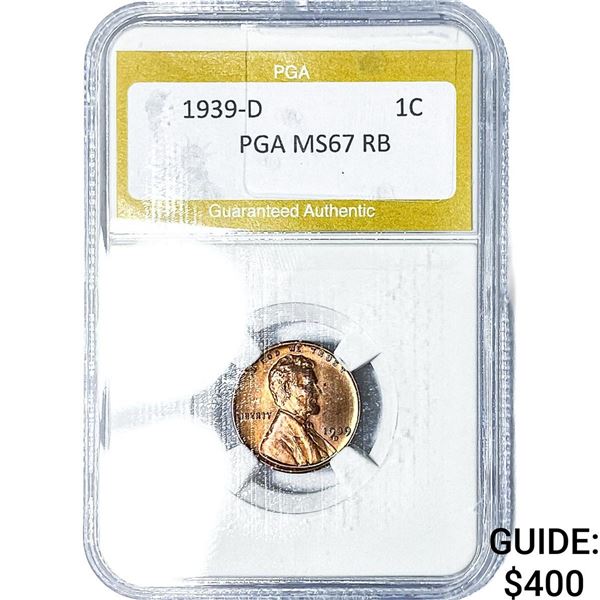 1939-D Wheat Cent PGA MS67RB