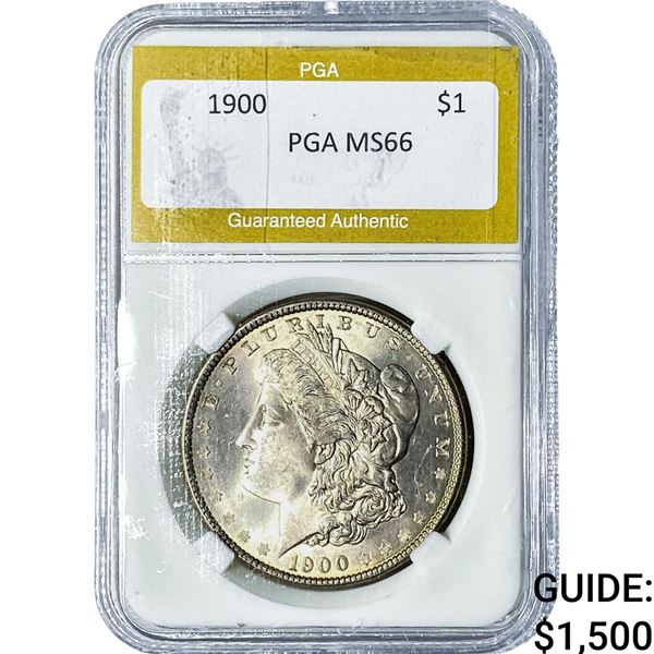 1900 Morgan Silver Dollar PGA MS66
