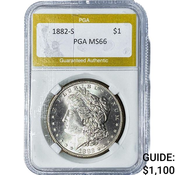1882-S Morgan Silver Dollar PGA MS66