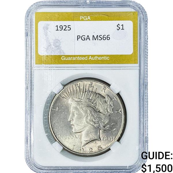 1925 Silver Peace Dollar PGA MS66
