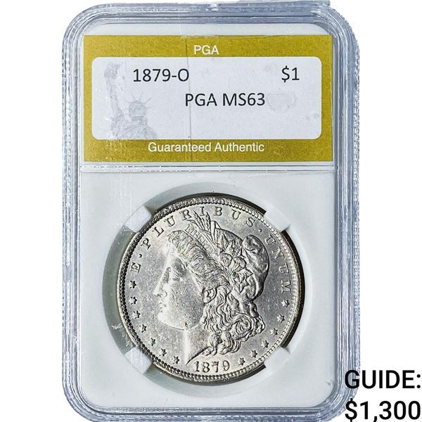 1879-O Morgan Silver Dollar PGA MS63