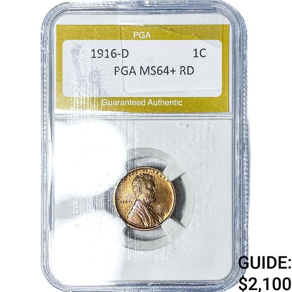 1916-D Wheat Cent PGA MS64+RD