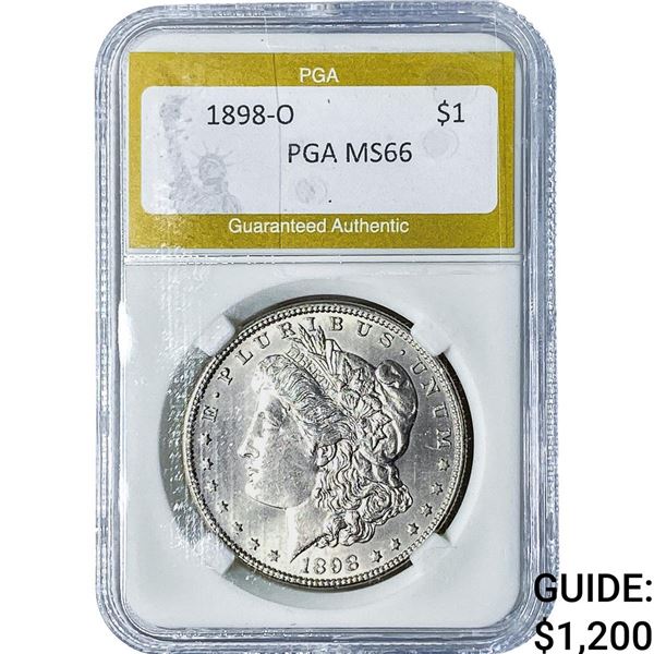1898-O Morgan Silver Dollar PGA MS66