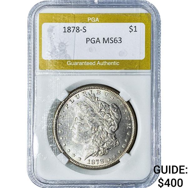 1878-S Morgan Silver Dollar PGA MS63