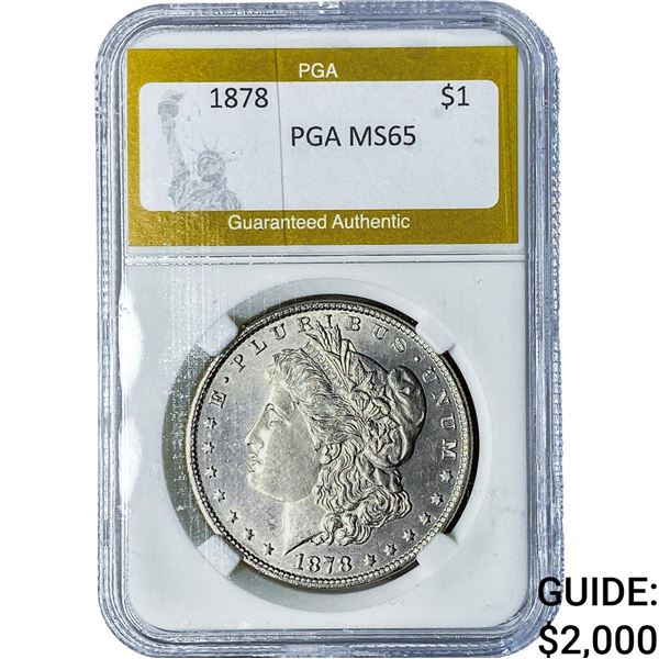 1878 Morgan Silver Dollar PGA MS65