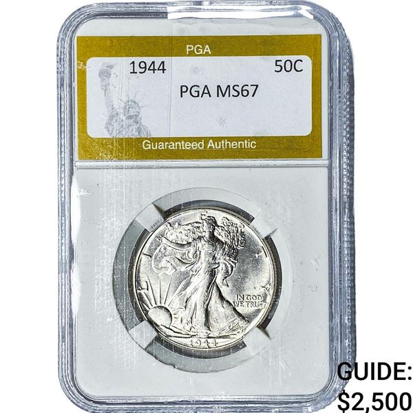 1944 Walking Liberty Half Dollar PGA MS67