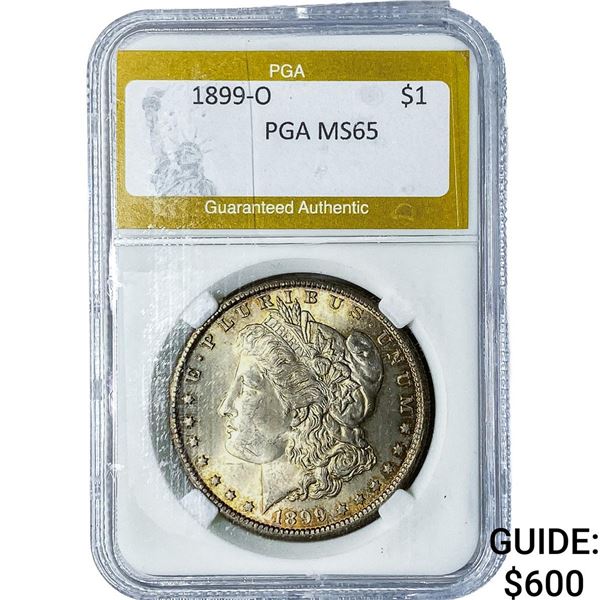 1899-O Morgan Silver Dollar PGA MS65