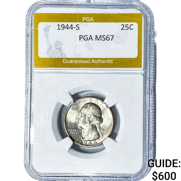 1944-S Washington Silver Quarter PGA MS67