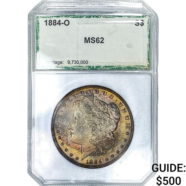 1884-O Morgan Silver Dollar PCI MS62