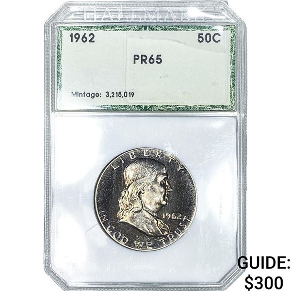 1962 Franklin Half Dollar CHGS PR65