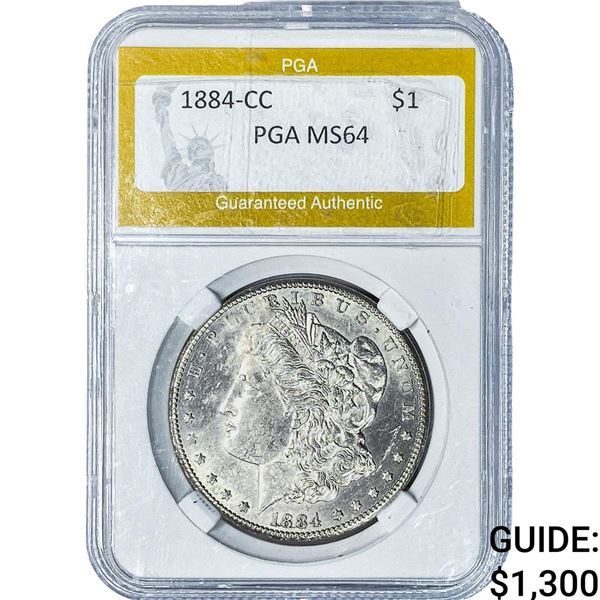 1884-CC Morgan Silver Dollar PGA MS64