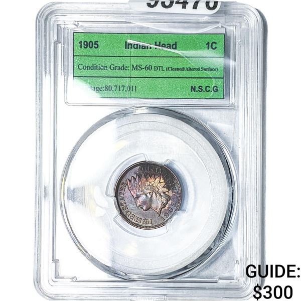 1905 Indian Head Cent NSGC MS60