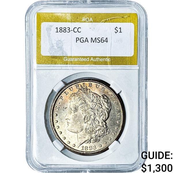 1883-CC Morgan Silver Dollar PGA MS64