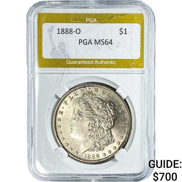 1888-O Morgan Silver Dollar PGA MS64