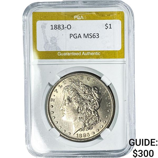 1883-O Morgan Silver Dollar PGA MS63