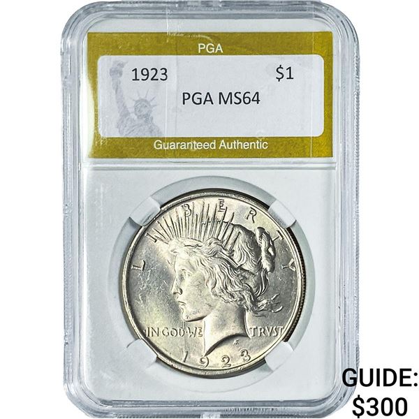 1923 Silver Peace Dollar PGA MS64