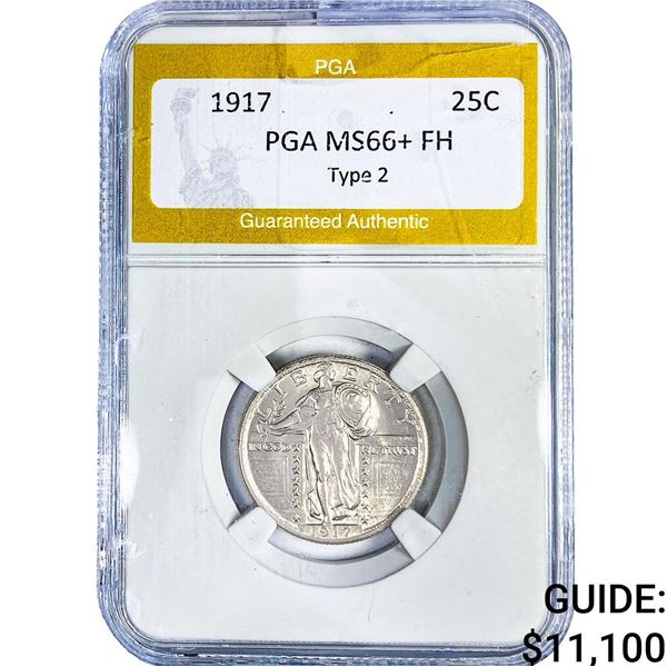 1917 Standing Liberty Quarter PGA MS66+ FH Type 2