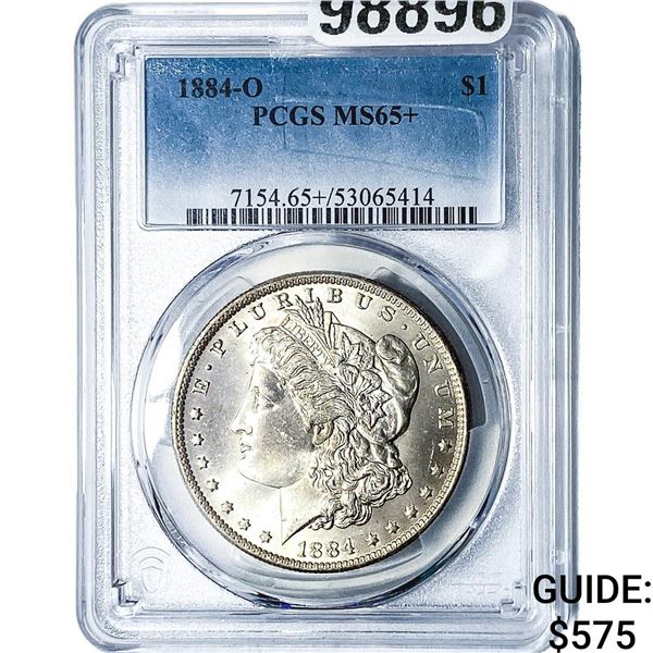 1884-O Morgan Silver Dollar PCGS MS65+