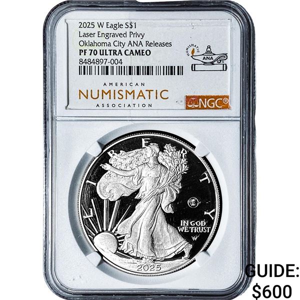 2025-W Silver Eagle NGC PF70 ANA Ultra Cameo
