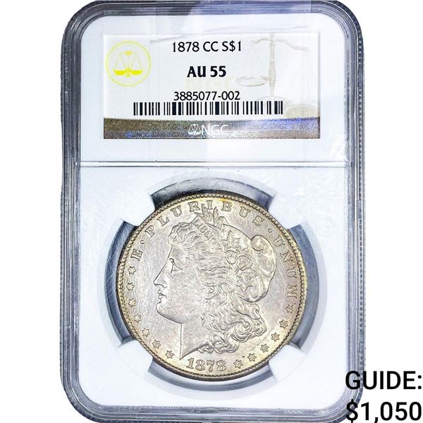 1878-CC Morgan Silver Dollar NGC AU55