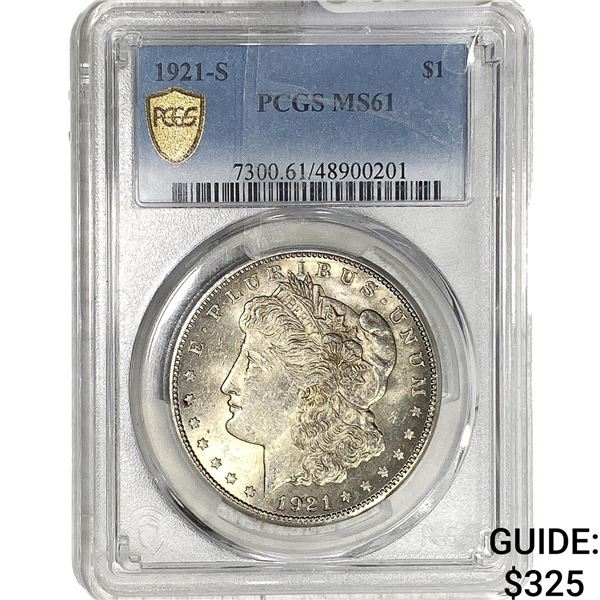 1921-S Morgan Silver Dollar PCGS MS61