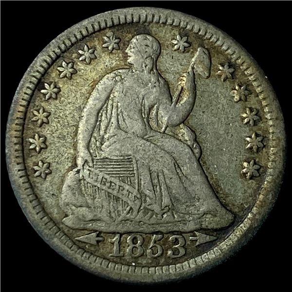 1853 Arrows Silver Seated Liberty Half Dime UNCIRCULATED