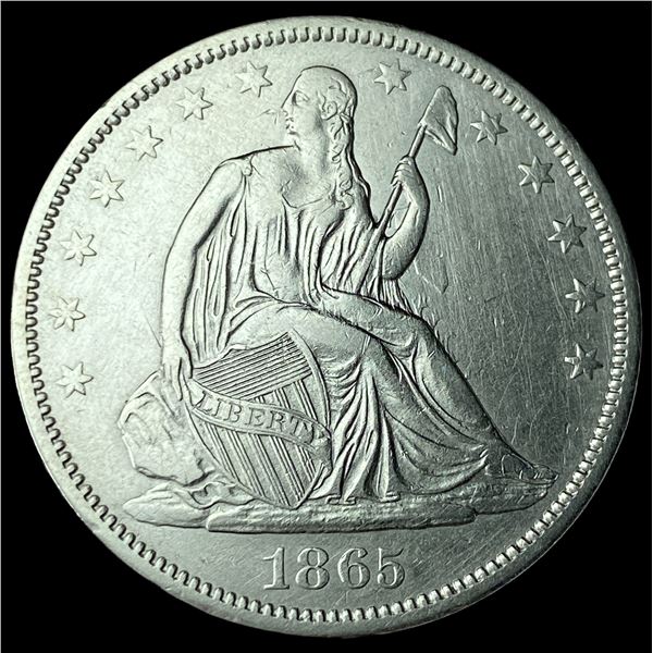 1865-S Silver Half Dollar CLOSELY  UNCIRCULATED