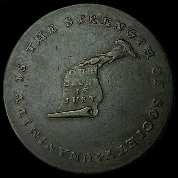 1785 Inimica Tyrannis America Token NICELY  CIRCULATED
