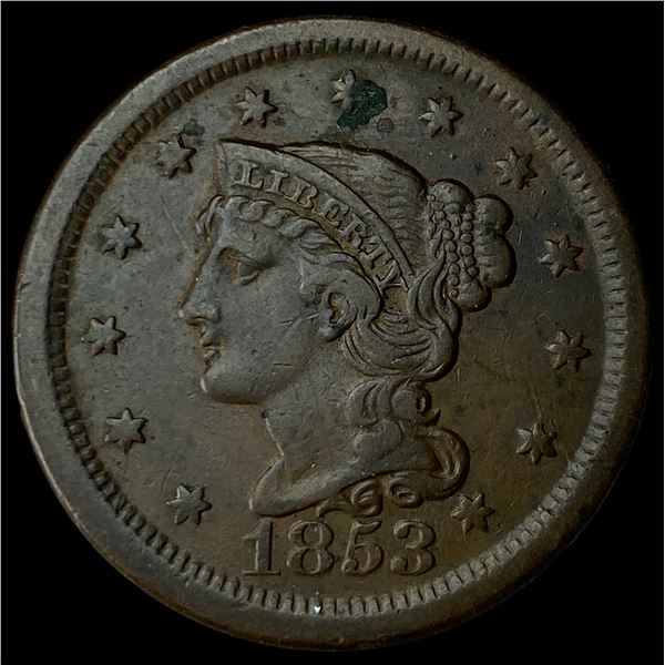 1853 Braided Hair Large Cent UNCIRCULATED
