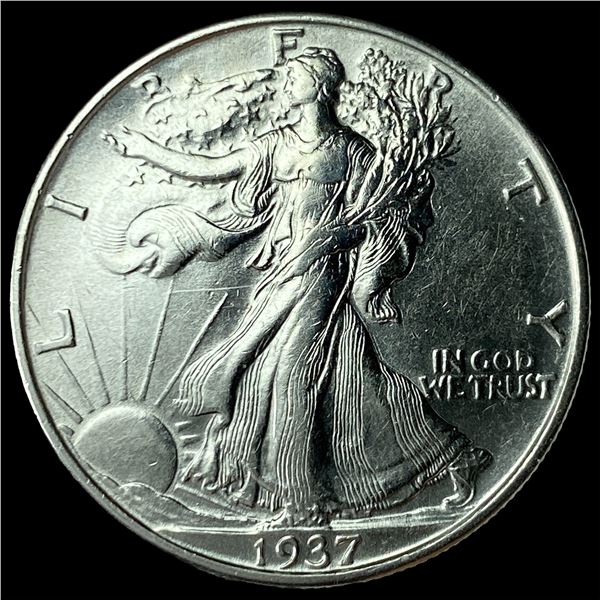 1937 Silver Walking Liberty Half Dollar NEARLY UNCIRCULATED