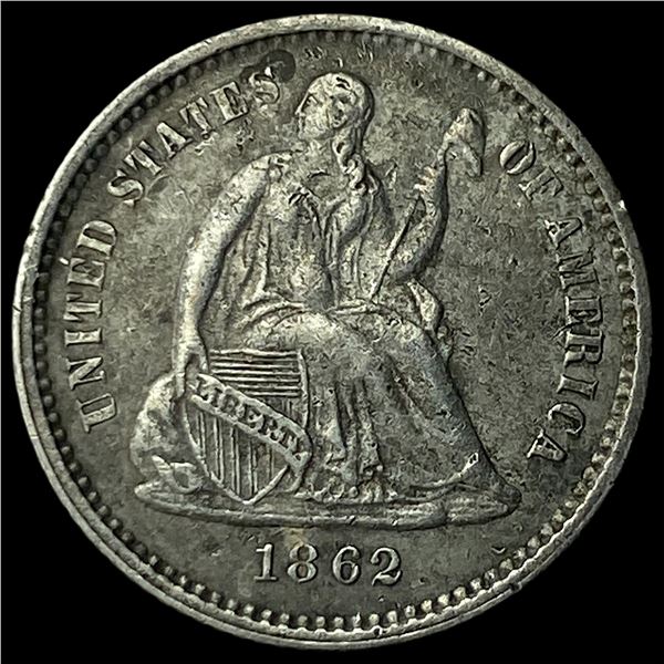 1862 Silver Seated Liberty Half Dime HIGH GRADE