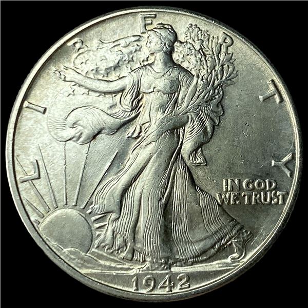 1942 Silver Walking Liberty Half Dollar GEM BU