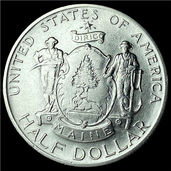 1920 Silver Maine Centennial Half Dollar  NEARLY UNCIRCULATED