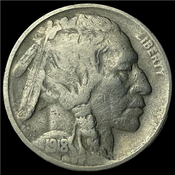 1918-S Buffalo Nickel CHOICE AU