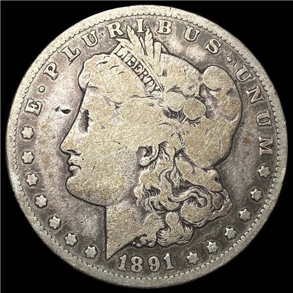 1891-CC Silver Morgan Dollar LIGHTLY  CIRCULATED