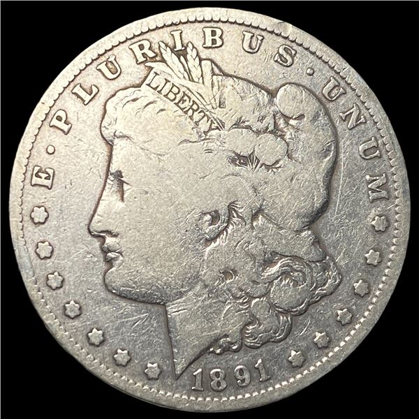 1891-CC Silver Morgan Dollar LIGHTLY  CIRCULATED