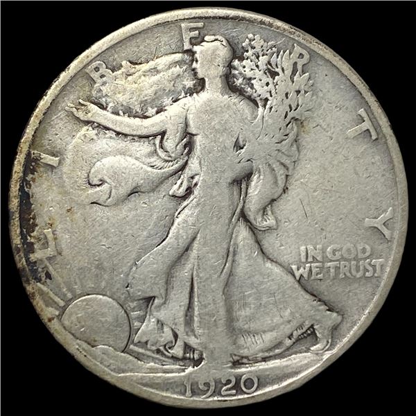 1920-S Silver Walking Liberty Half Dollar  LIGHTLY CIRCULATED