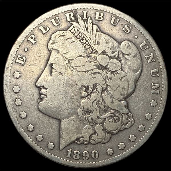 1890-CC Silver Morgan Dollar NEARLY  UNCIRCULATED