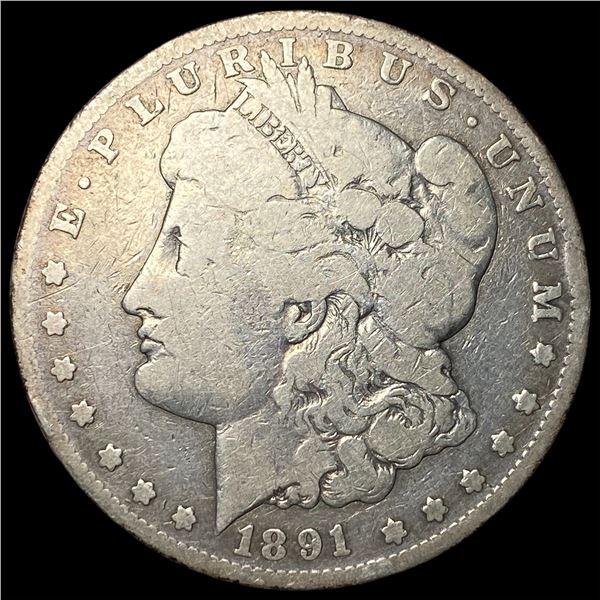 1891-CC Silver Morgan Dollar LIGHTLY  CIRCULATED