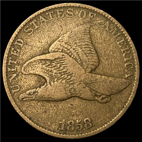 1858 Copper-Nickel Flying Eagle Cent NEARLY  UNCIRCULATED