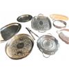 Image 1 : Silver Plate Trays, Servingware, and Carving Set