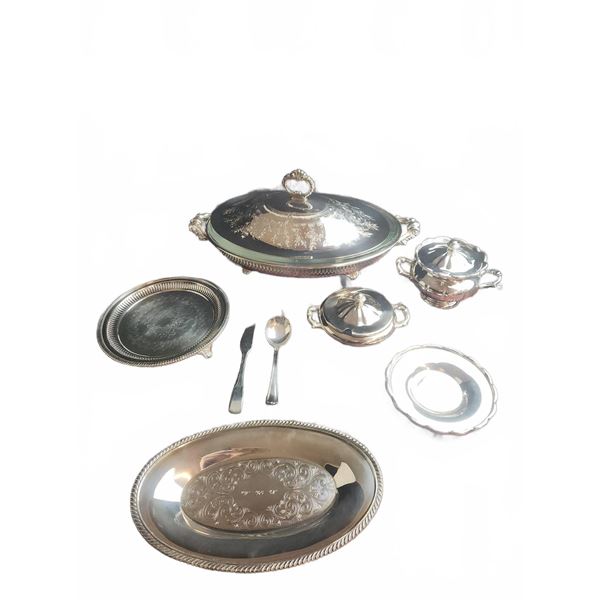 Mariboro Silver Plate on Copper Serving Set, Made in Canada