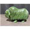 Image 12 : Three Real Jade Muskox Figures with Heavy Stone Base
