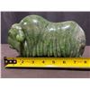 Image 14 : Three Real Jade Muskox Figures with Heavy Stone Base