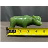 Image 18 : Three Real Jade Muskox Figures with Heavy Stone Base