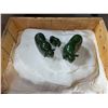 Image 1 : Three Real Jade Muskox Figures with Heavy Stone Base