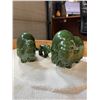 Image 2 : Three Real Jade Muskox Figures with Heavy Stone Base