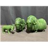 Image 5 : Three Real Jade Muskox Figures with Heavy Stone Base