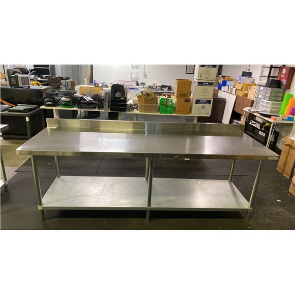 EFI STAINLESS STEEL COMMERCIAL PREPARATION TABLE APPROX 96"L X 30"D X 33.5"H
