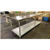Image 2 : EFI STAINLESS STEEL COMMERCIAL PREPARATION TABLE APPROX 96"L X 30"D X 33.5"H
